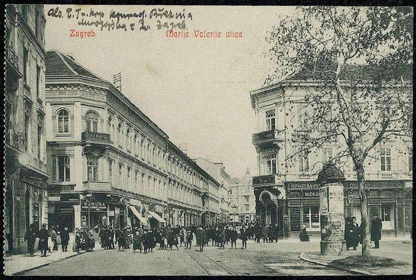 Ulica Marije Valerije (današnja Praška) 1910. godine, razglednica